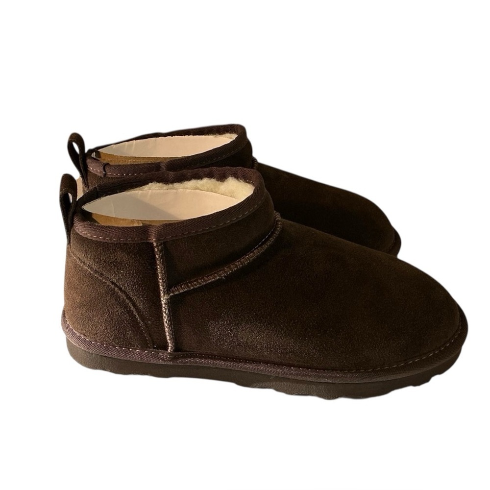Clarks Brown Suede Ankle Boots | Cozy Winter Slip-On